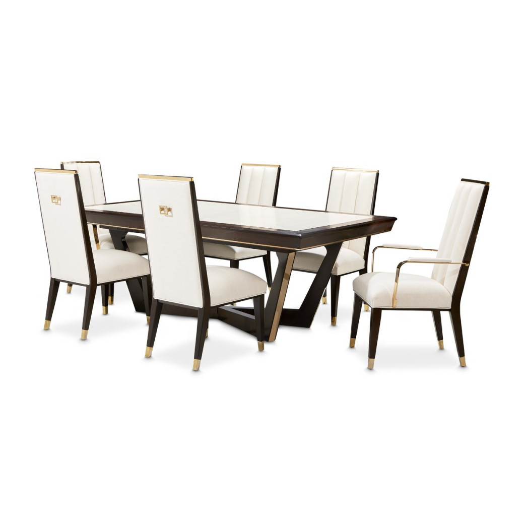 7PC Rectangular Dining Table Belmont Place Collection by Michael Amini.9085000-409