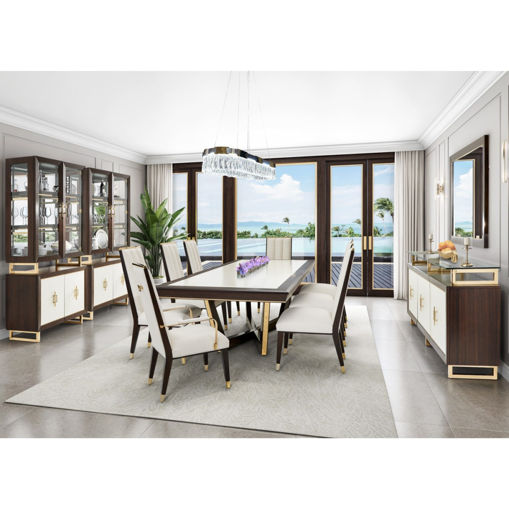 7PC Rectangular Dining Table Belmont Place Collection by Michael Amini.9085000-409