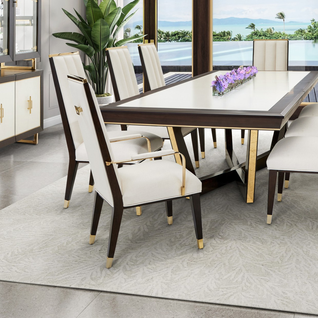 7PC Rectangular Dining Table Belmont Place Collection by Michael Amini.9085000-409