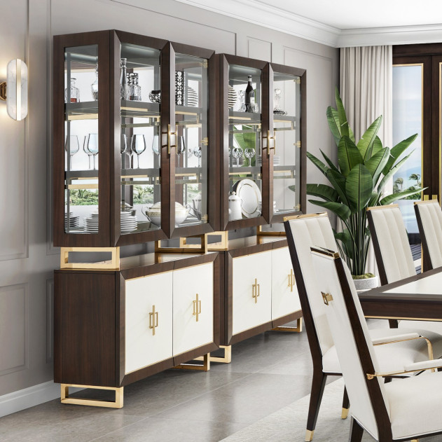 7PC Rectangular Dining Table Belmont Place Collection by Michael Amini.9085000-409