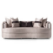 LFR-CRMA815-ZNC-808 Sofa Carmela Zinc Silver Collection By Michael Amini