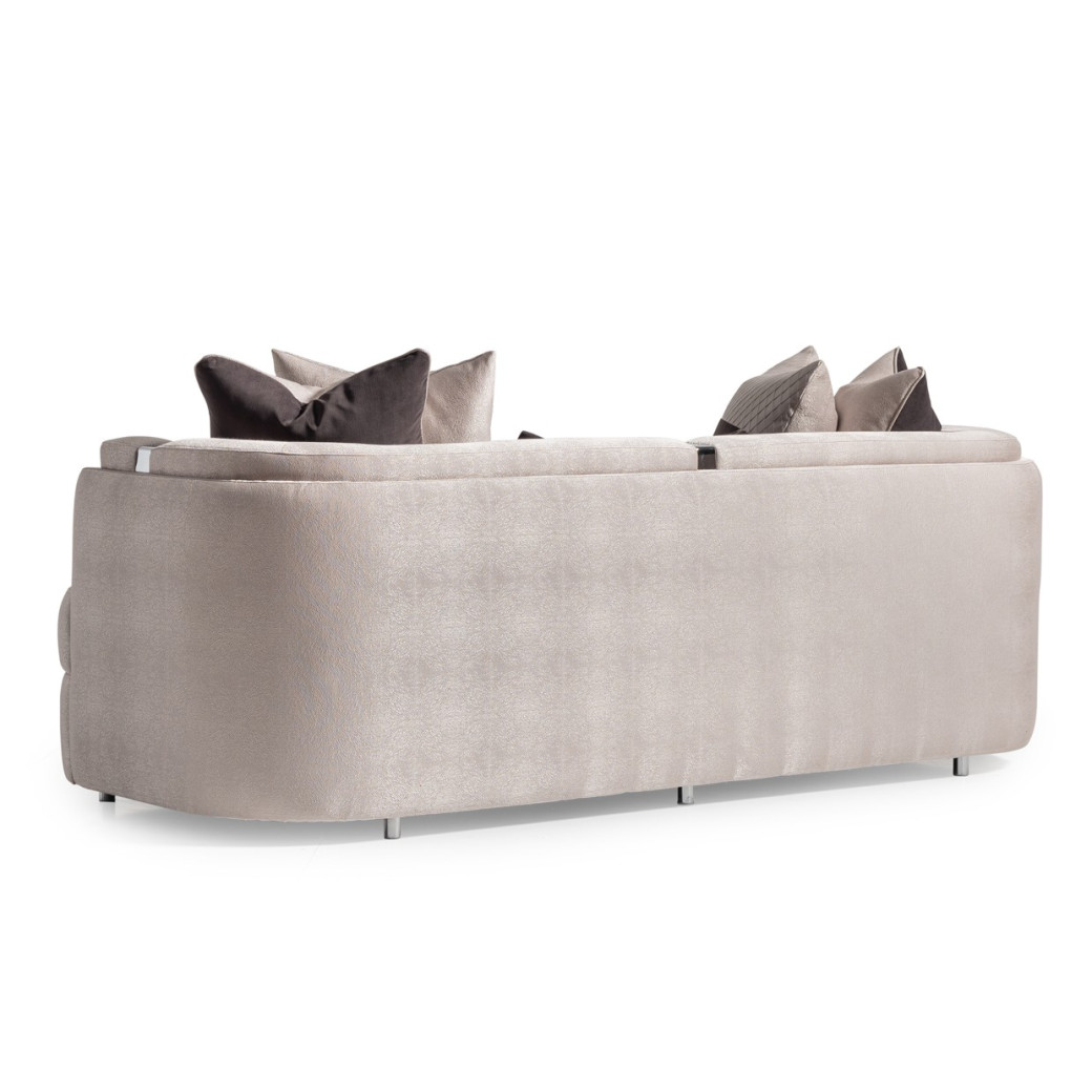 LFR-CRMA815-ZNC-808 Sofa Carmela Zinc Silver Collection By Michael Amini