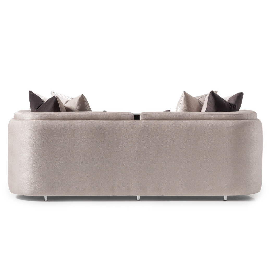 LFR-CRMA815-ZNC-808 Sofa Carmela Zinc Silver Collection By Michael Amini