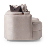 LFR-CRMA815-ZNC-808 Sofa Carmela Zinc Silver Collection By Michael Amini