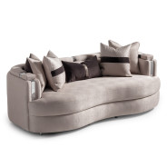 LFR-CRMA815-ZNC-808 Sofa Carmela Zinc Silver Collection By Michael Amini