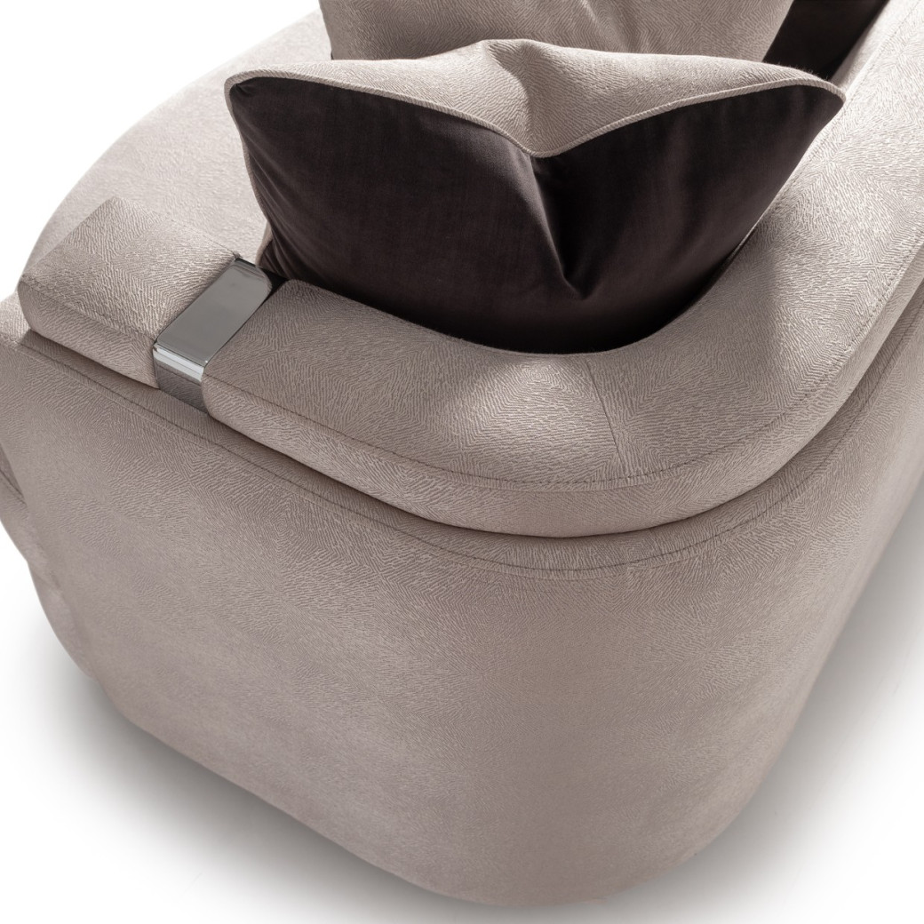 LFR-CRMA815-ZNC-808 Sofa Carmela Zinc Silver Collection By Michael Amini