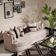 Mansion Sofa Carmela Zinc Silver Collection By Michael Amini.LFR-CRMA816-ZNC-808