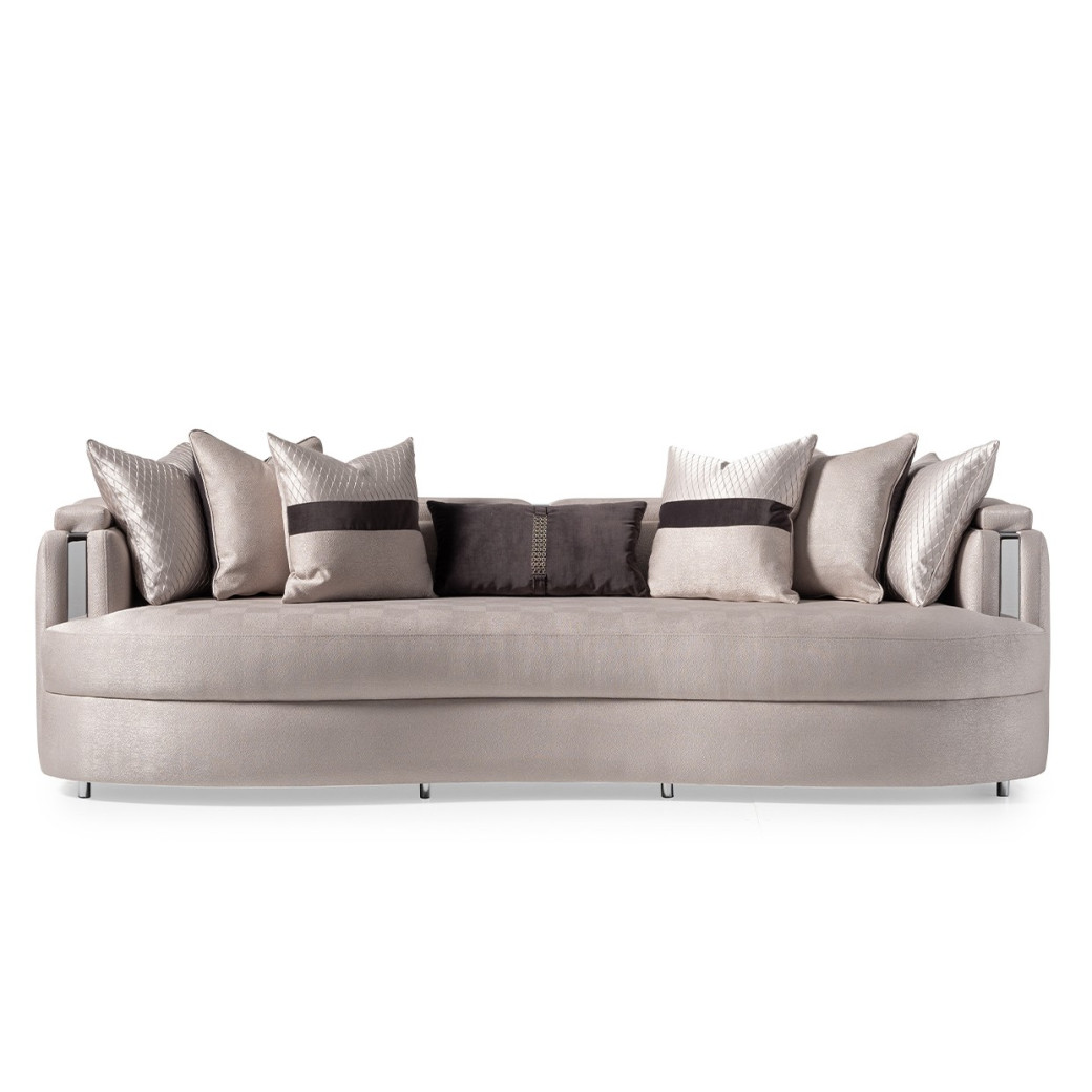 Mansion Sofa Carmela Zinc Silver Collection By Michael Amini.LFR-CRMA816-ZNC-808