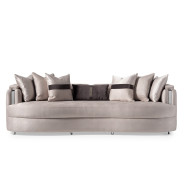Mansion Sofa Carmela Zinc Silver Collection By Michael Amini.LFR-CRMA816-ZNC-808