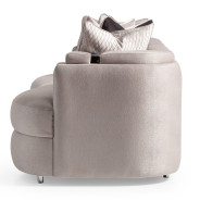 Mansion Sofa Carmela Zinc Silver Collection By Michael Amini.LFR-CRMA816-ZNC-808