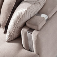 Mansion Sofa Carmela Zinc Silver Collection By Michael Amini.LFR-CRMA816-ZNC-808