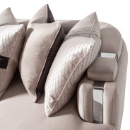 Mansion Sofa Carmela Zinc Silver Collection By Michael Amini.LFR-CRMA816-ZNC-808