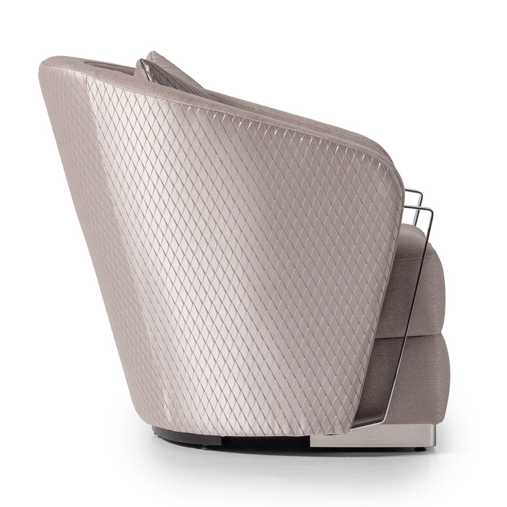 LFR-CRMA835-ZNC-808 Chair Carmela Zinc Silver Collection By Michael Amini