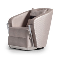 LFR-CRMA835-ZNC-808 Chair Carmela Zinc Silver Collection By Michael Amini
