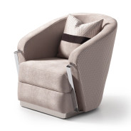 LFR-CRMA835-ZNC-808 Chair Carmela Zinc Silver Collection By Michael Amini