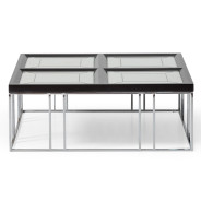 LFR-CRMA201-830 Cocktail Table Glossy Charcoal Sand Carmela Zinc Siver Collection By Michael Amini