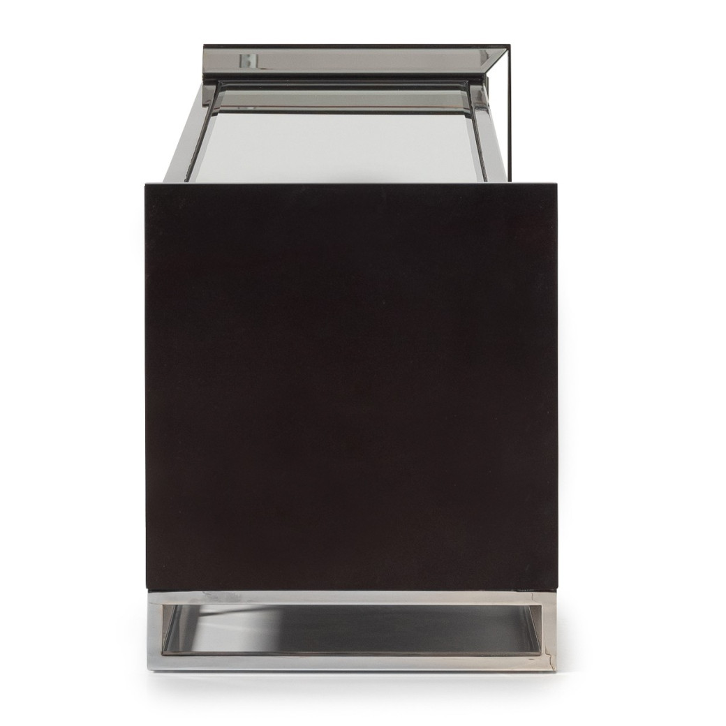 LFR-CRMA081-830 Media Cabinet Glossy Charcoal Sand Carmela Collection By Michael Amini