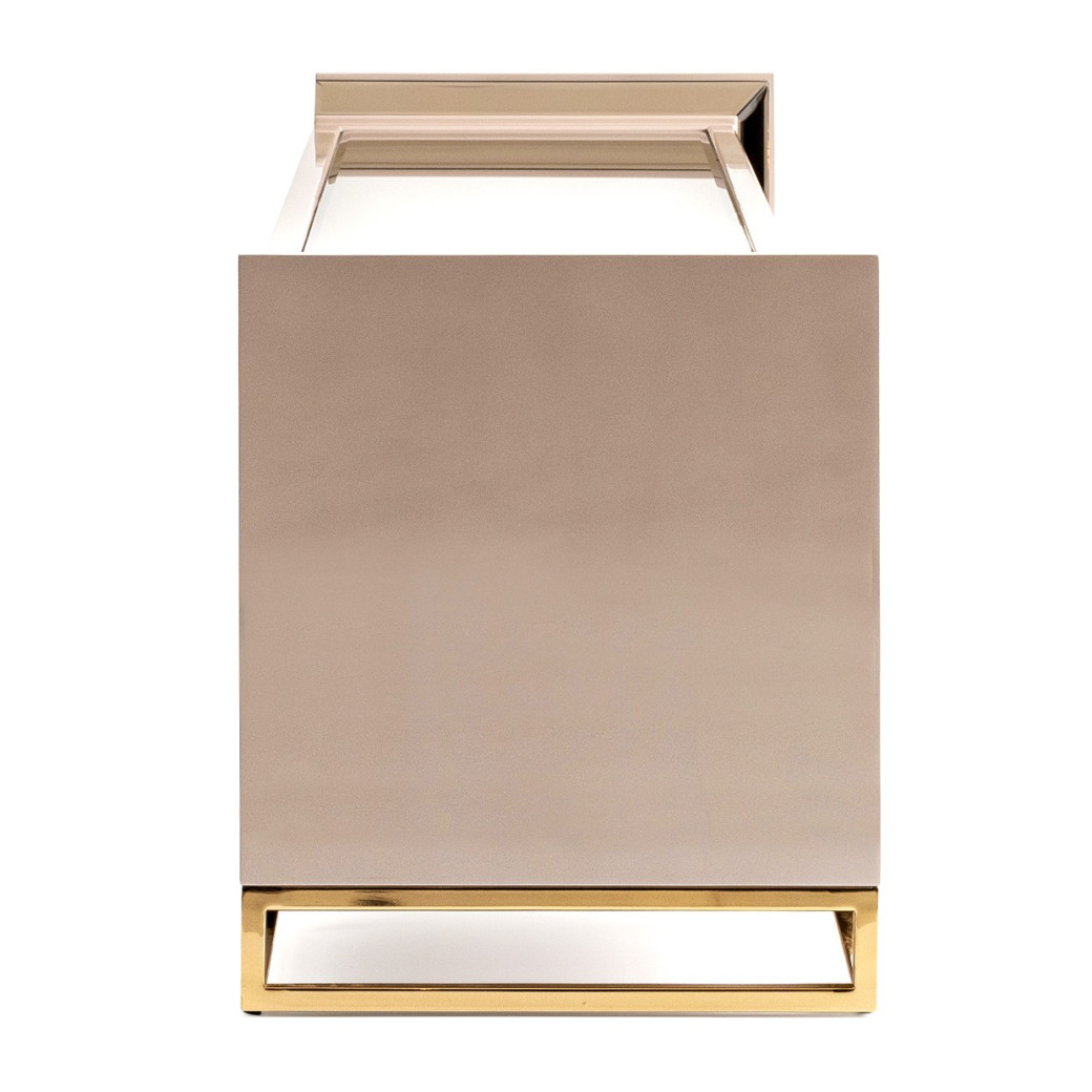 LFR-CRMA081-141 Media Cabinet Shimmer Ivory Carmela Gold Collection By Michael Amini