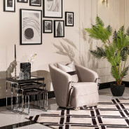 LFR-CRMA224-830 Nesting Tables Glossy Charcoal Sand Carmela Zinc Siver Collection By Michael Amini