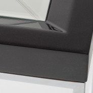 LFR-CRMA202-830 End Table Glossy Charcoal Sand Carmela Zinc Silver Collection By Michael Amini