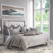 Peak View 9PC Queen Comforter Set Taupe by Michael Amini BCS-QS09-PKVEW-TUP