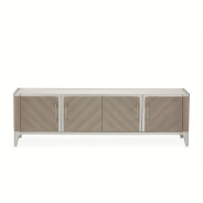 Media Cabinet Silver Mist Lanterna Collection By Michael Amini