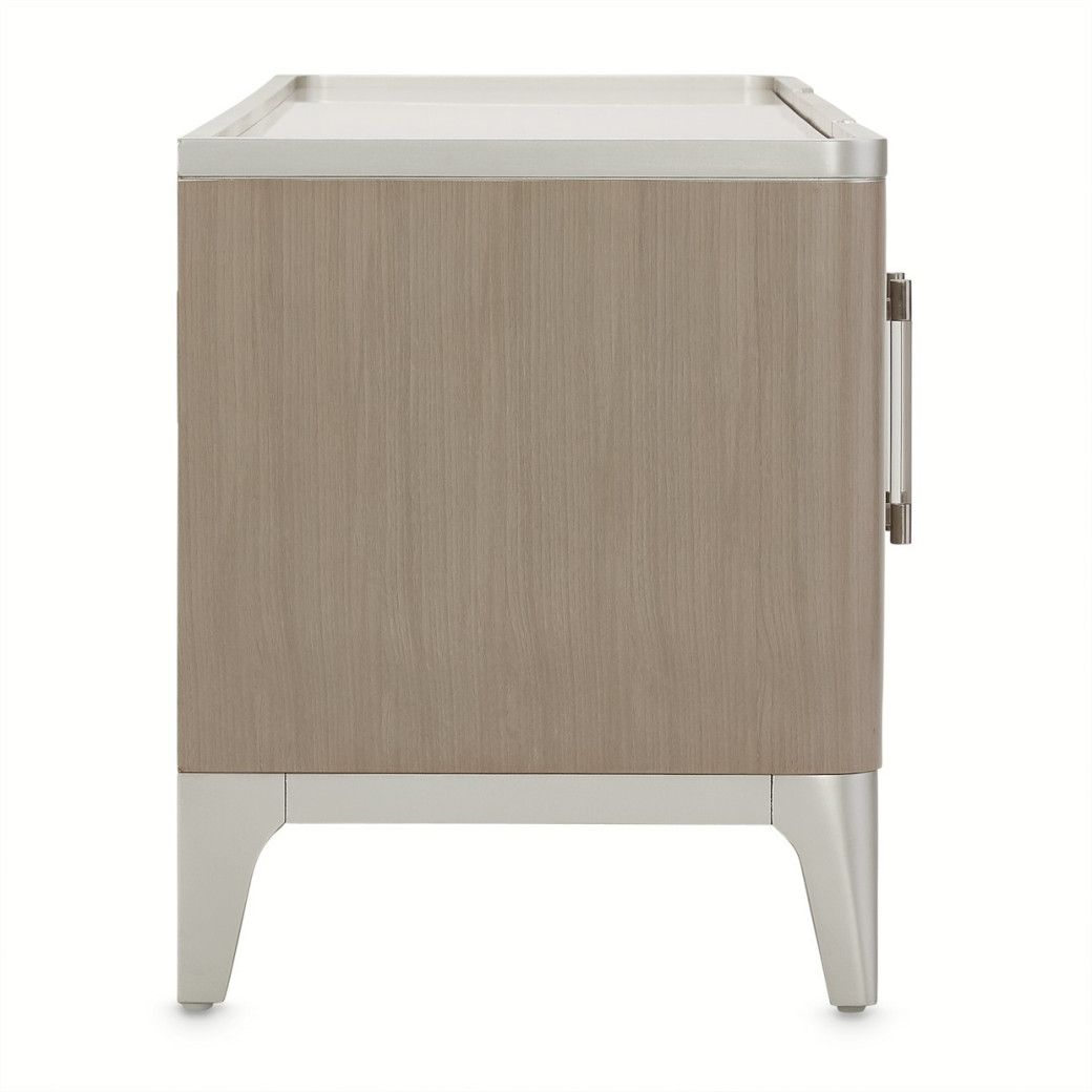 Media Cabinet Silver Mist Lanterna Collection By Michael Amini