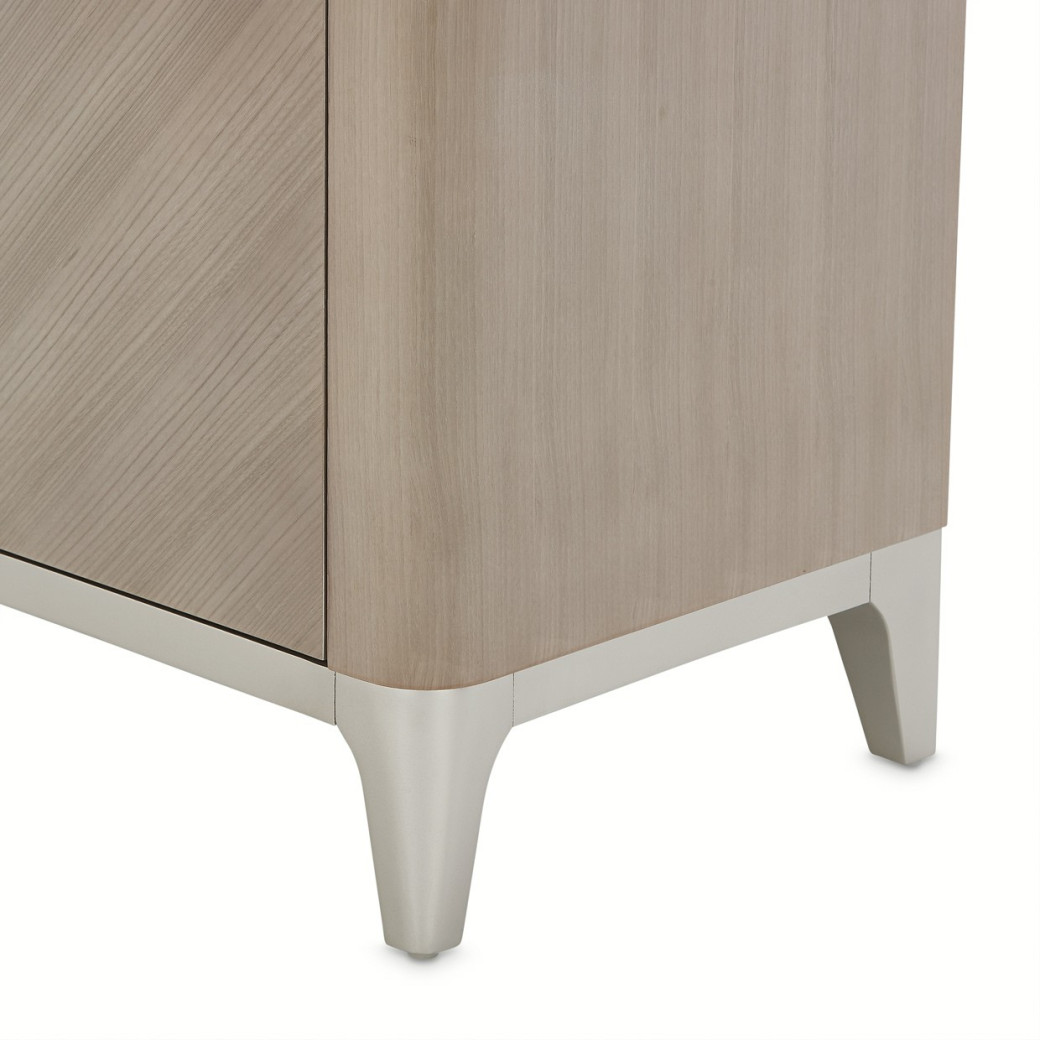 Media Cabinet Silver Mist Lanterna Collection By Michael Amini