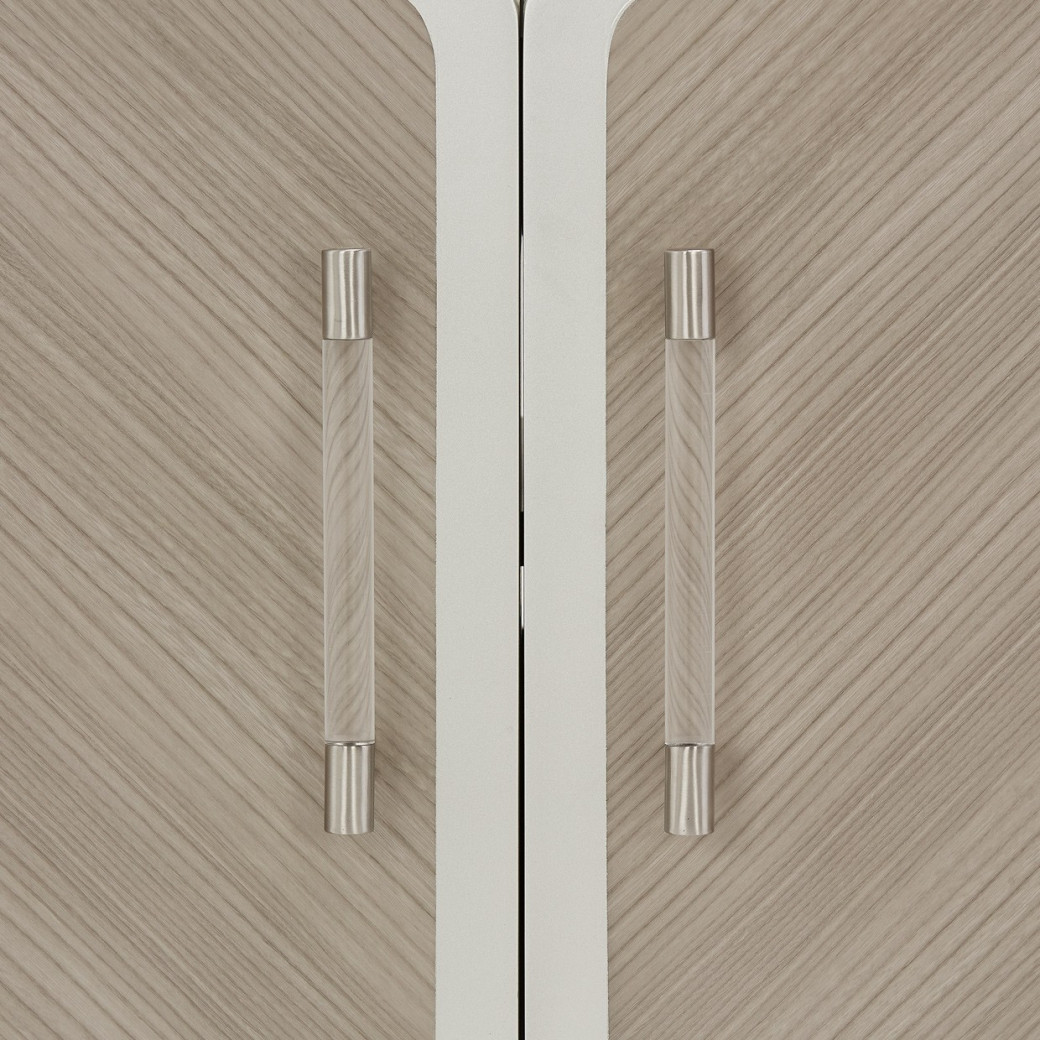 Media Cabinet Silver Mist Lanterna Collection By Michael Amini