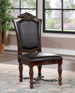 CM3147T 7Pc Dining Set Cherry / Dark Brown Picardy Collection By Furniture of America