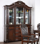 CM3256 7PC Dining set Brown Cherry/Espresso Traditional Style Nouvelle Collection by Furniture of America