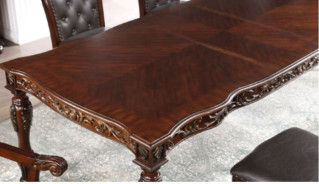CM3256 7PC Dining set Brown Cherry/Espresso Traditional Style Nouvelle Collection by Furniture of America