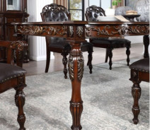 CM3256 7PC Dining set Brown Cherry/Espresso Traditional Style Nouvelle Collection by Furniture of America