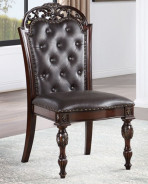 CM3256 7PC Dining set Brown Cherry/Espresso Traditional Style Nouvelle Collection by Furniture of America