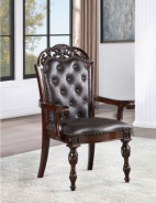 CM3256 7PC Dining set Brown Cherry/Espresso Traditional Style Nouvelle Collection by Furniture of America