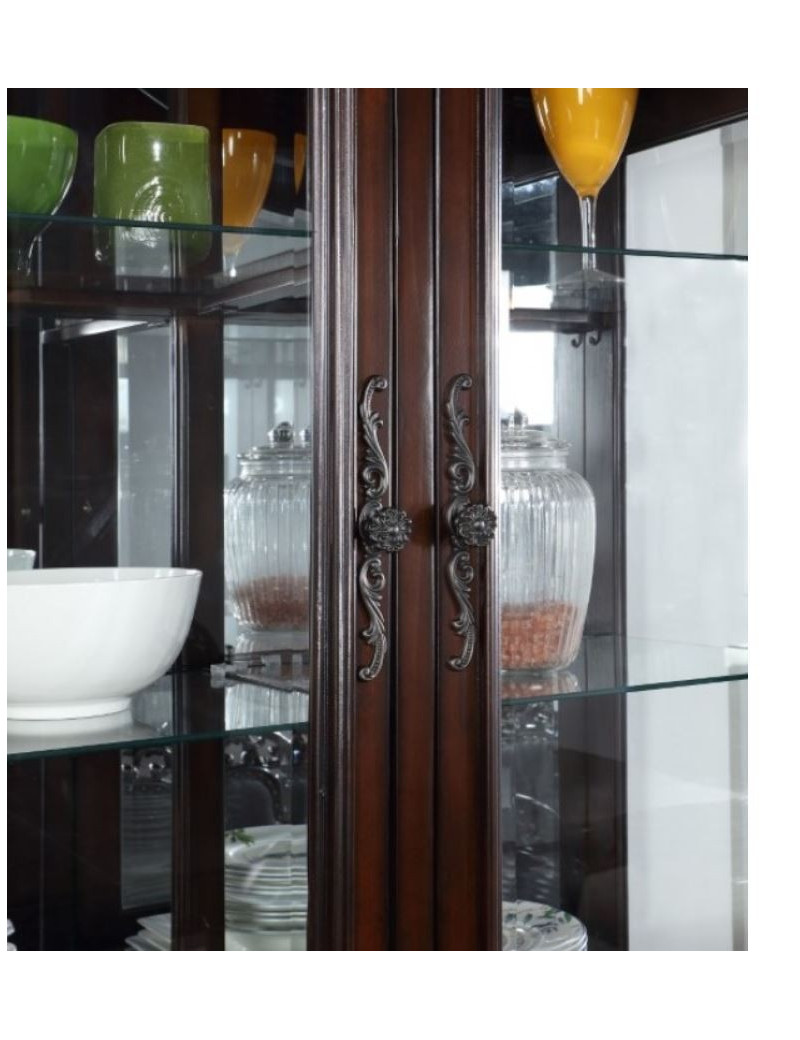 CM3256 7PC Dining set Brown Cherry/Espresso Traditional Style Nouvelle Collection by Furniture of America