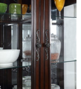 CM3256 7PC Dining set Brown Cherry/Espresso Traditional Style Nouvelle Collection by Furniture of America