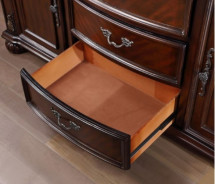 CM3256 7PC Dining set Brown Cherry/Espresso Traditional Style Nouvelle Collection by Furniture of America