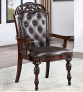 CM3256 7PC Dining set Brown Cherry/Espresso Traditional Style Nouvelle Collection by Furniture of America