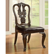 CM3319RT 7PC Dining Set Round Table Brown Cherry Bellagio Collection By Furniture of America