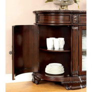 CM3319RT 7PC Dining Set Round Table Brown Cherry Bellagio Collection By Furniture of America