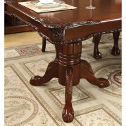 CM3222T 7PC Dining Set Double Pedestal Base Cherry Finish Georgetown By Furniture of America