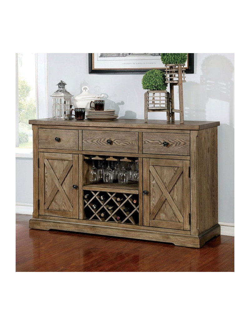 CM3014T  9PC Dining Light Oak Finish Julia Collection By Furniture of America