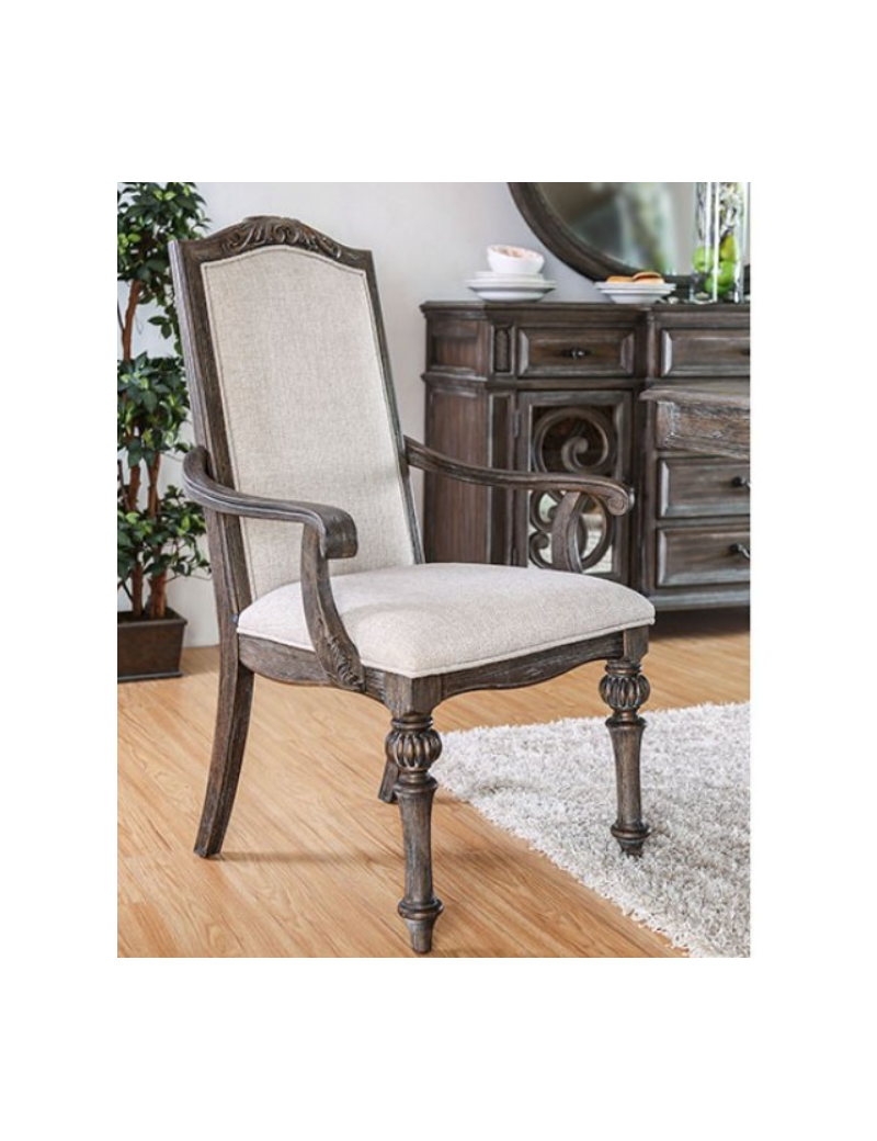 CM3150T 7PC Dining Set Rustic Natural Tone Arcadia Collection By Furniture of America