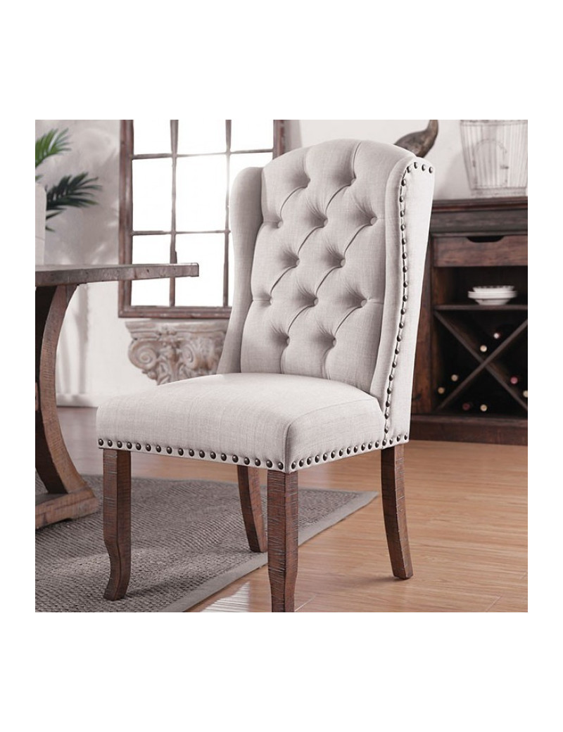 CM3829T-96 7PC Dining Set Rustic Pine Gianna Collection By Furniture of America