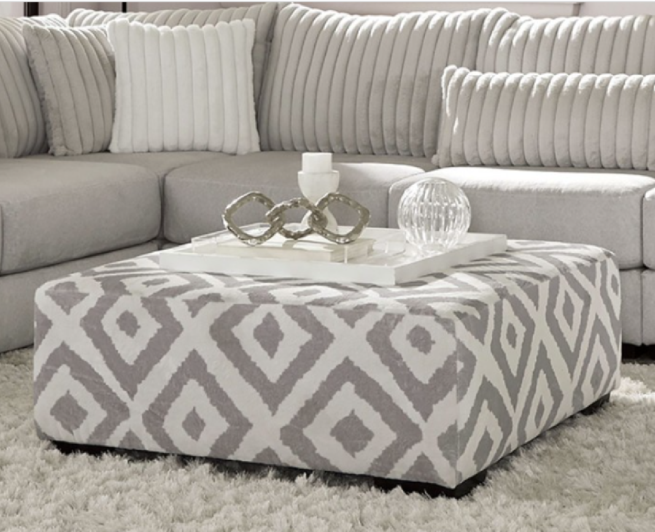 SM5171 7PC Transitional Style Sectional Gray color. Hermiston Collection By Furniture of America
