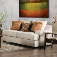SM1214 Transitional Style Sofa & Loveseat Ivory color. New Meadows Collection By Furniture of America
