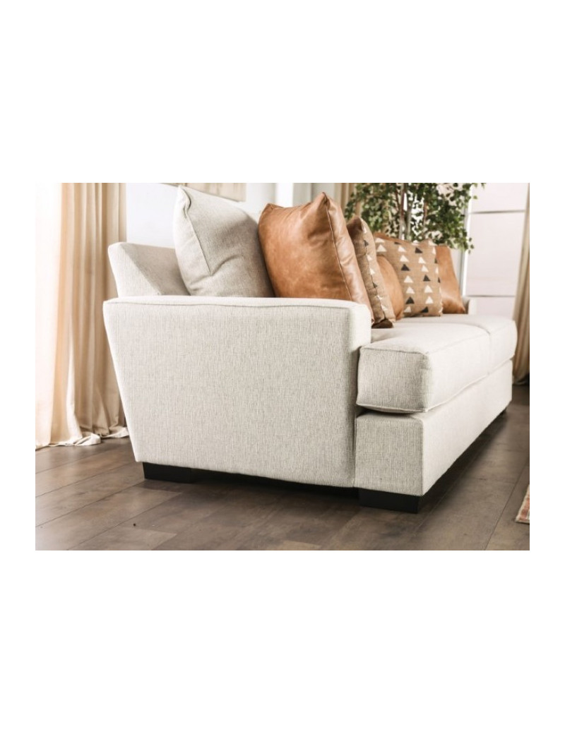 SM1214 Transitional Style Sofa & Loveseat Ivory color. New Meadows Collection By Furniture of America