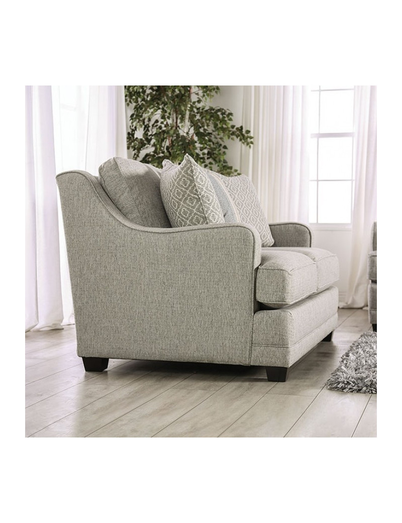 SM8193 Transitional Style Sofa & Loveseat Grey color. Stepney Collection By Furniture of America