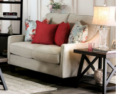 SM8014  Transitional Style Sofa & Loveseat Ivory color. Nadene Collection By Furniture of America